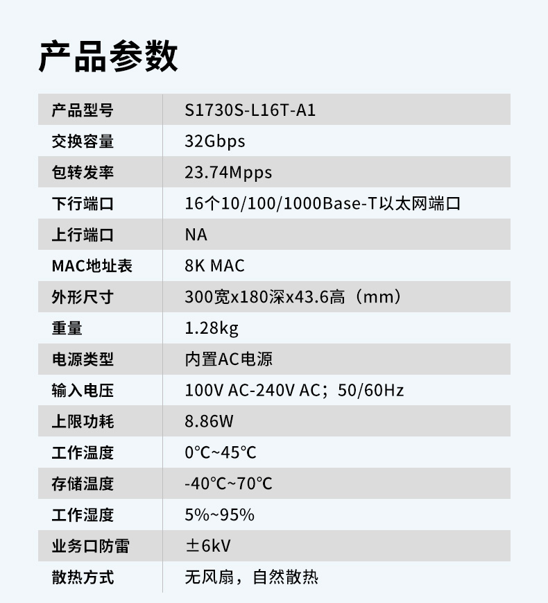 華為非網管交換機